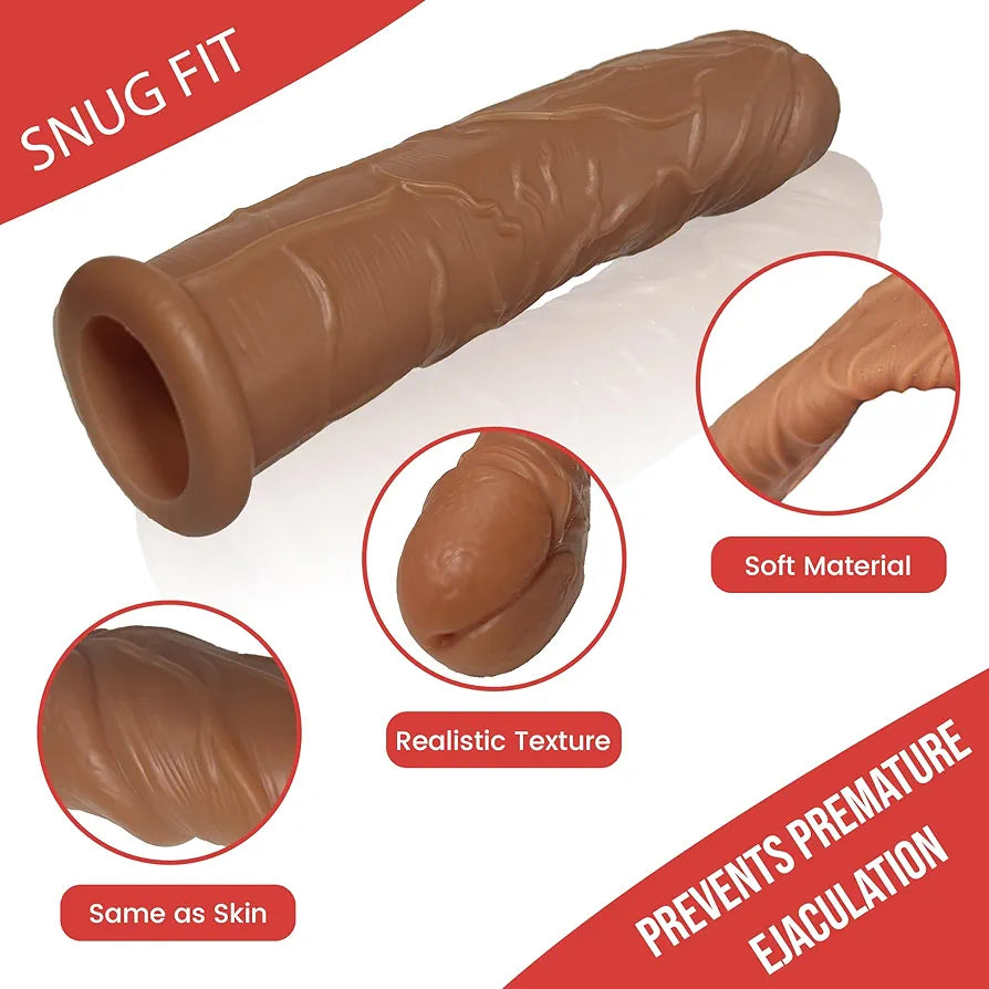 "Silicone Penis Sleeve Extender & Enlarger"