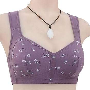 Daisy Bras for Women No Underwire Front Closure Comfort Senior Wireless Snap Closing Bra۔