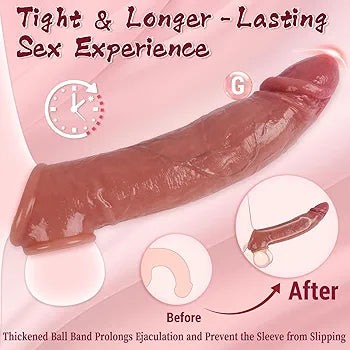 "Realistic Silicone Penis Sleeve Extender"