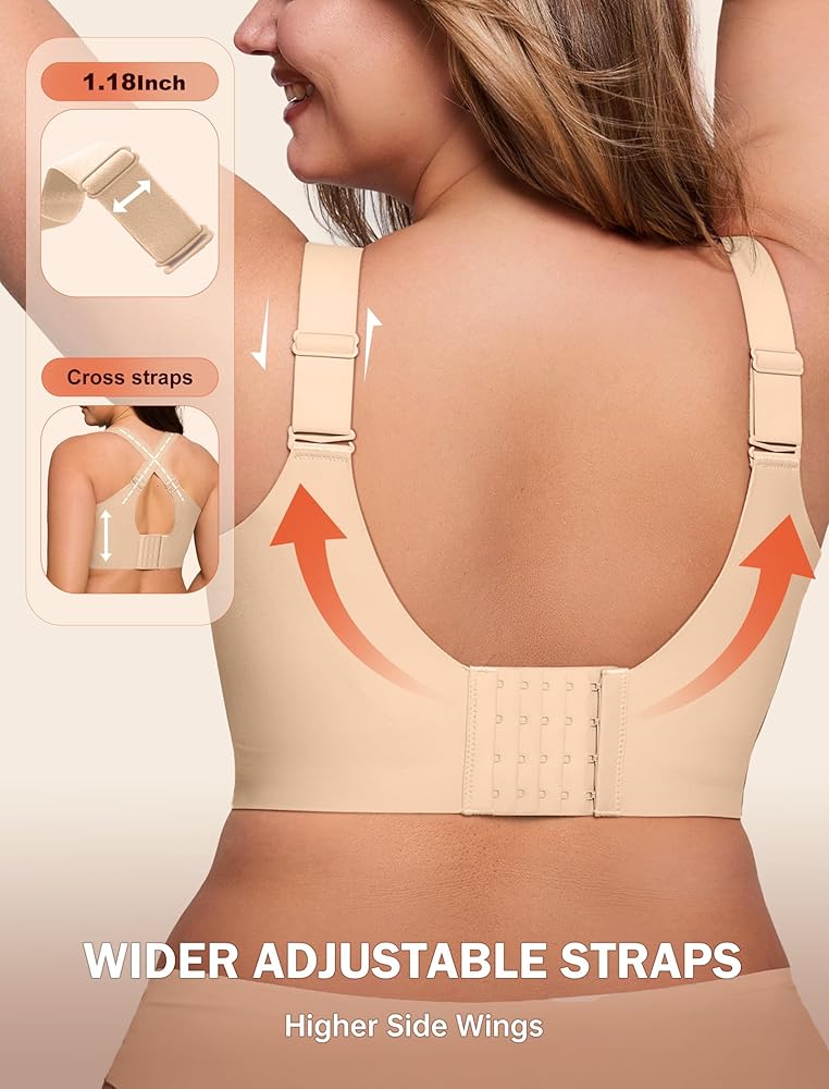 "Women’s Wireless Push Up Bra – Supportive, Seamless, Full Coverage, Plus