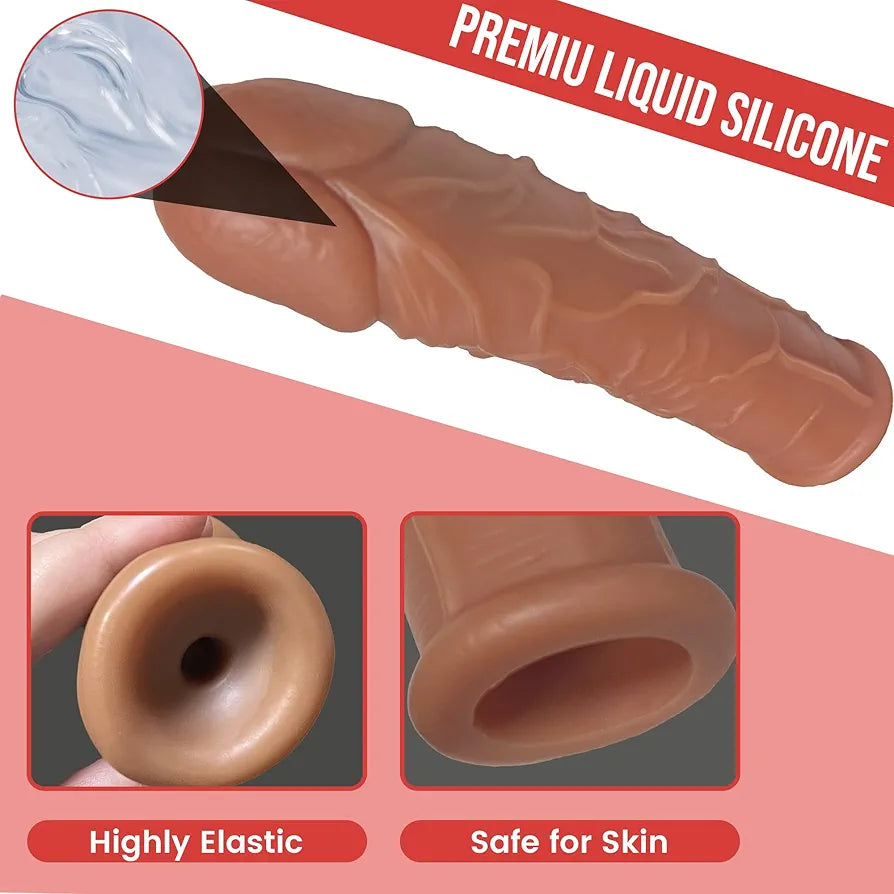 "Silicone Penis Sleeve Extender & Enlarger"
