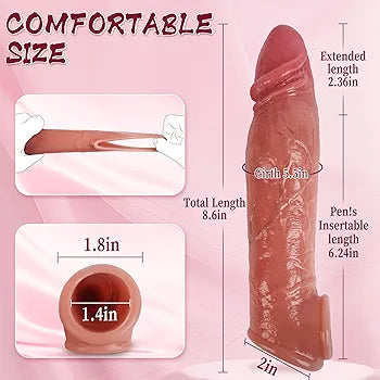 "Realistic Silicone Penis Sleeve Extender"